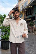 Sand Camel Embroidered Shirt