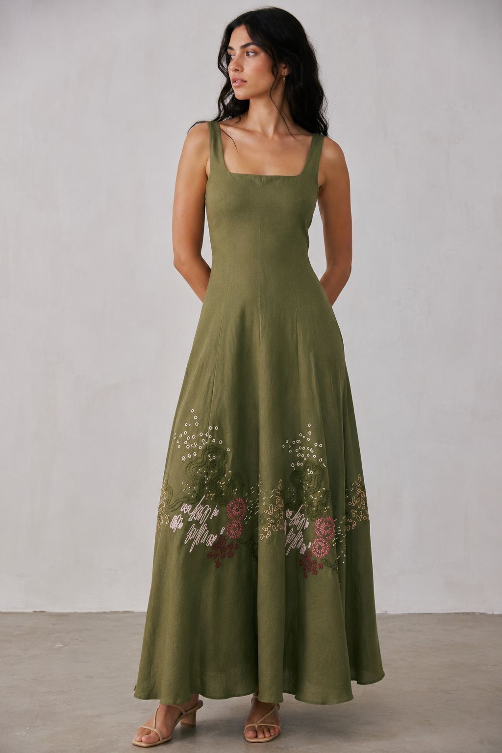 Meadow embroidered dress