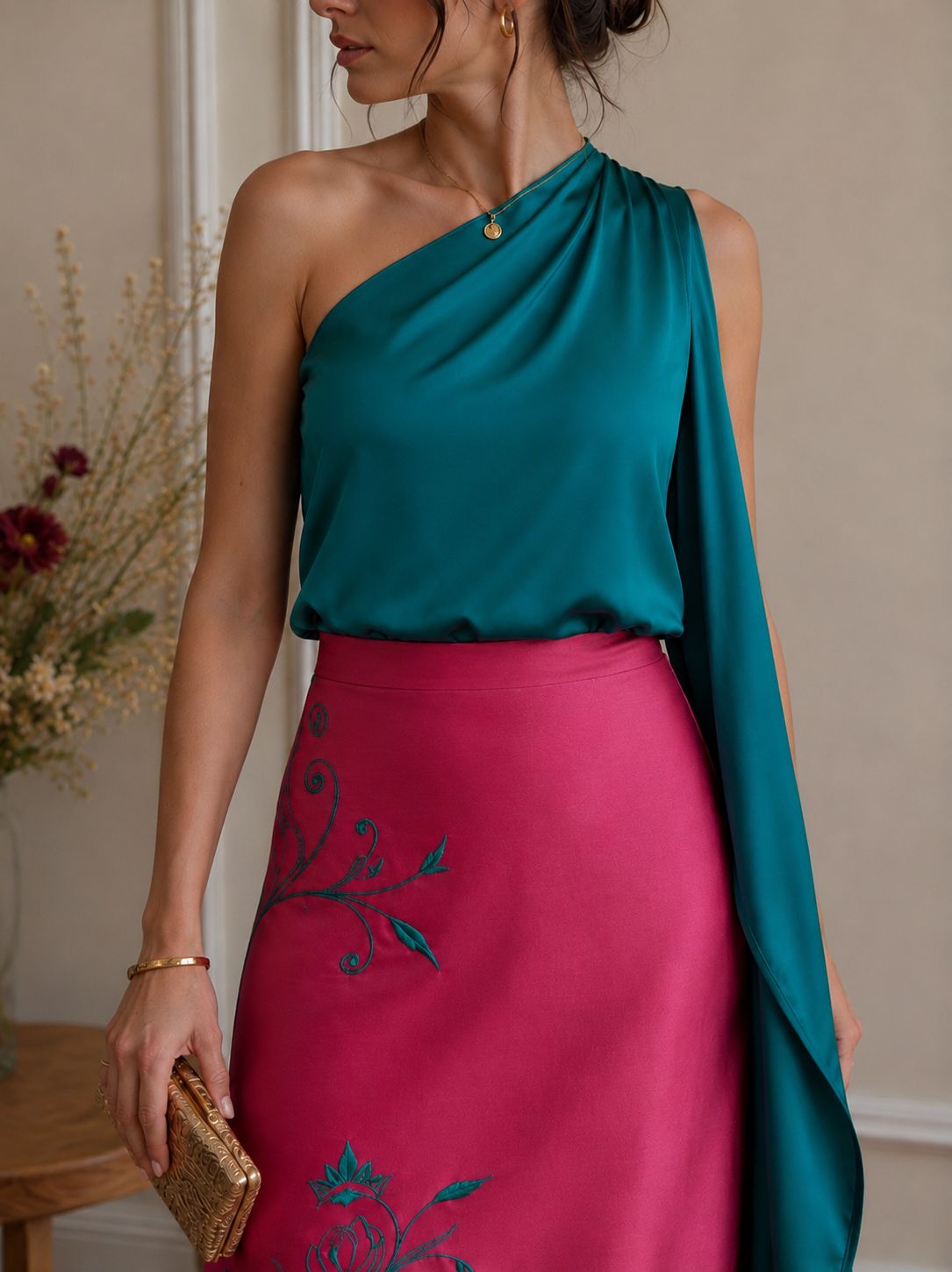Emerald Rose Drape Set