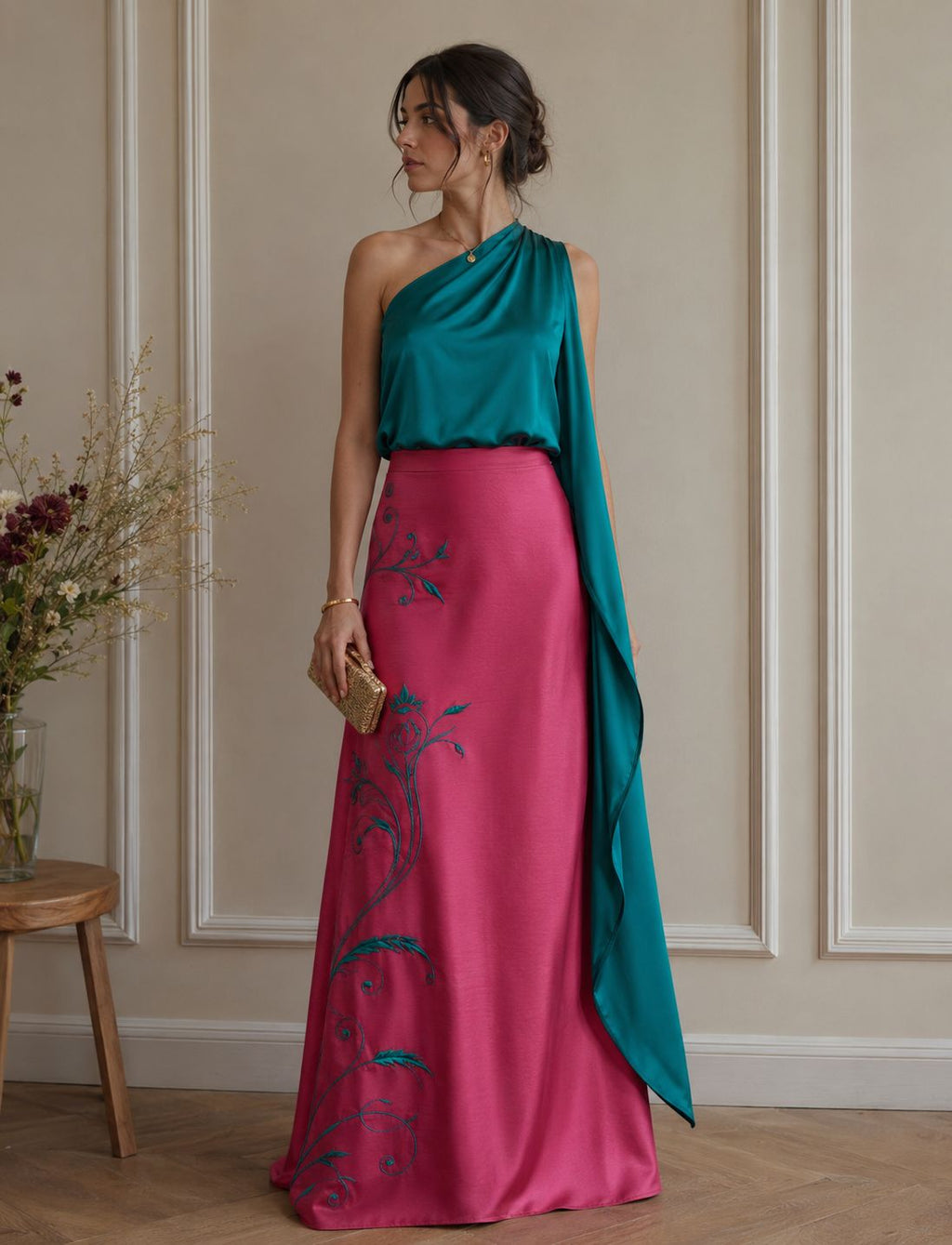 Emerald Rose Drape Set