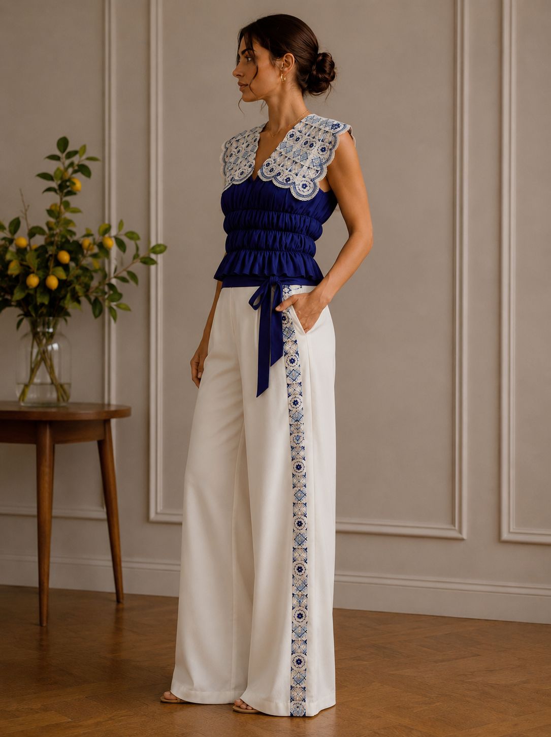 Cobalt Lace Co-Ord Set